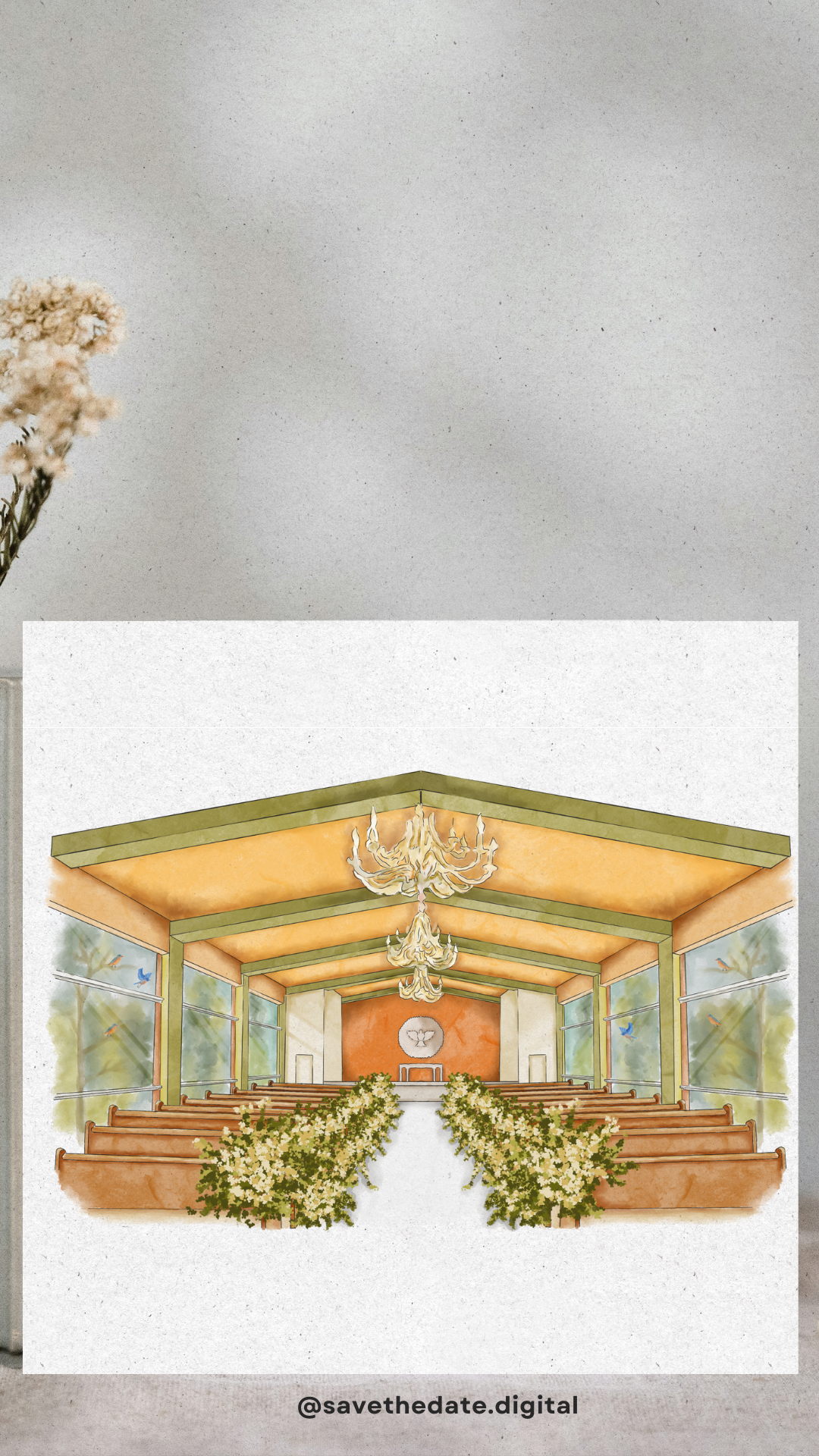 Aquarela / Ilustração Save The Date