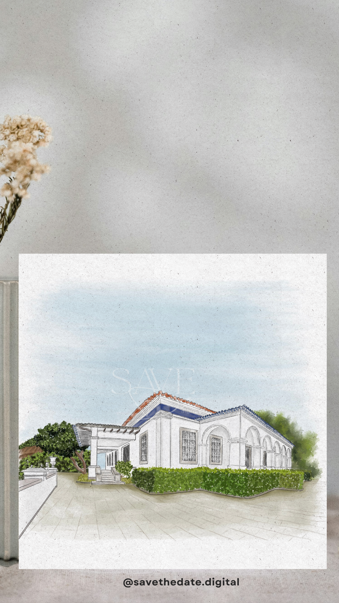 Aquarela / Ilustração Save The Date