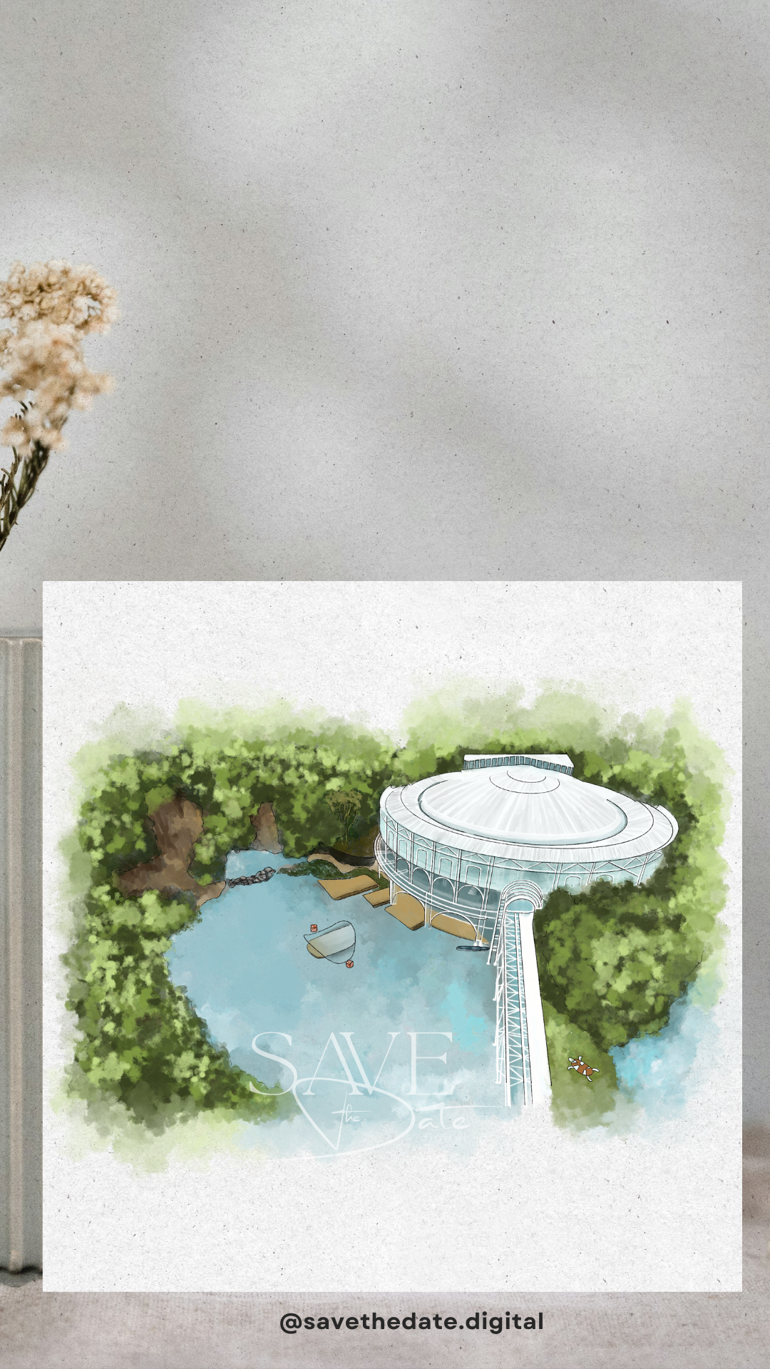 Aquarela / Ilustração Save The Date