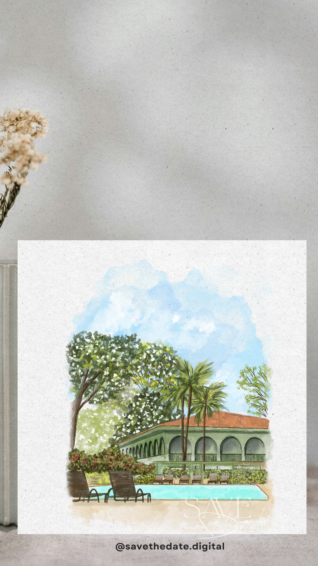 Aquarela / Ilustração Save The Date