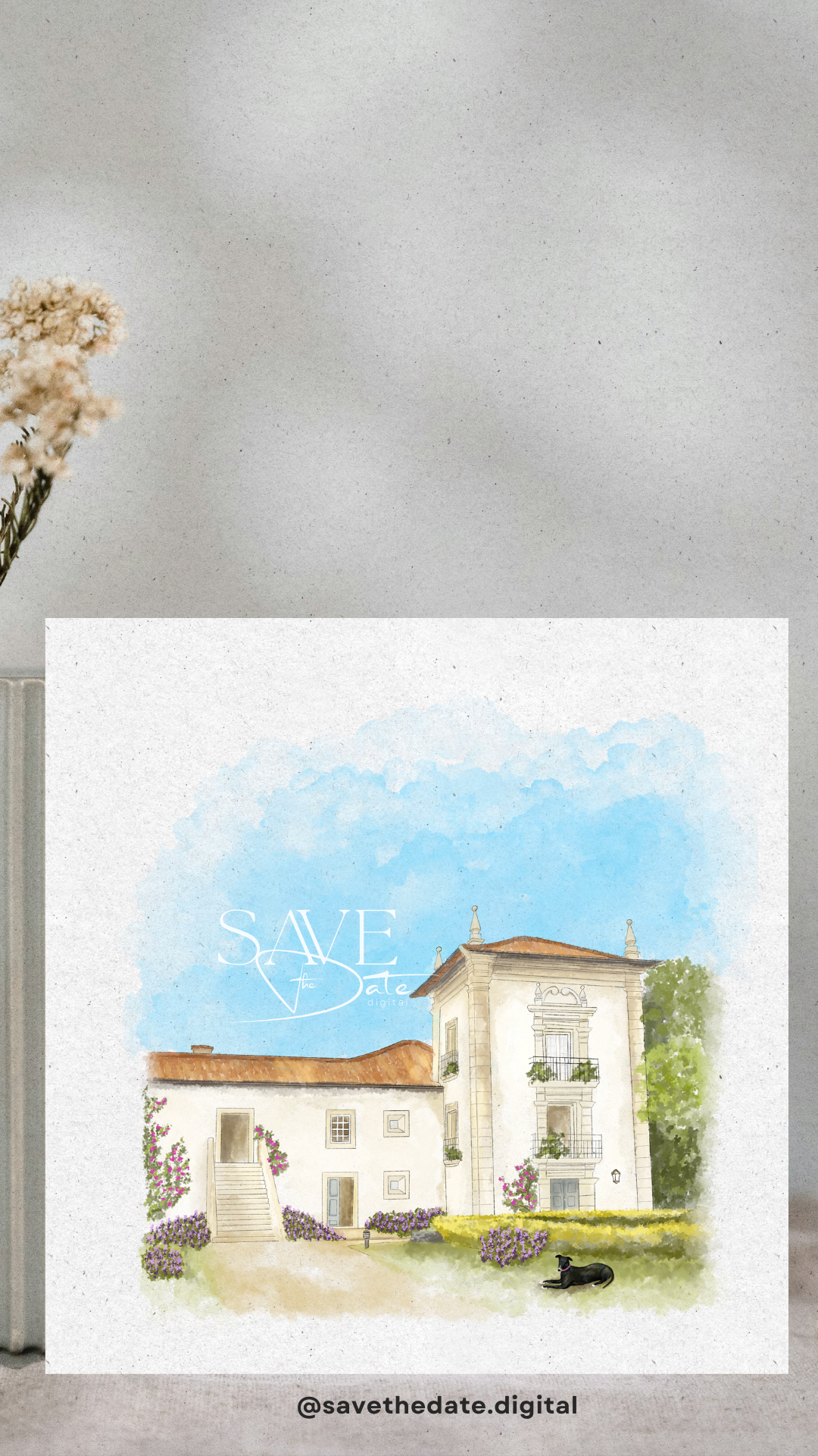 Aquarela / Ilustração Save The Date