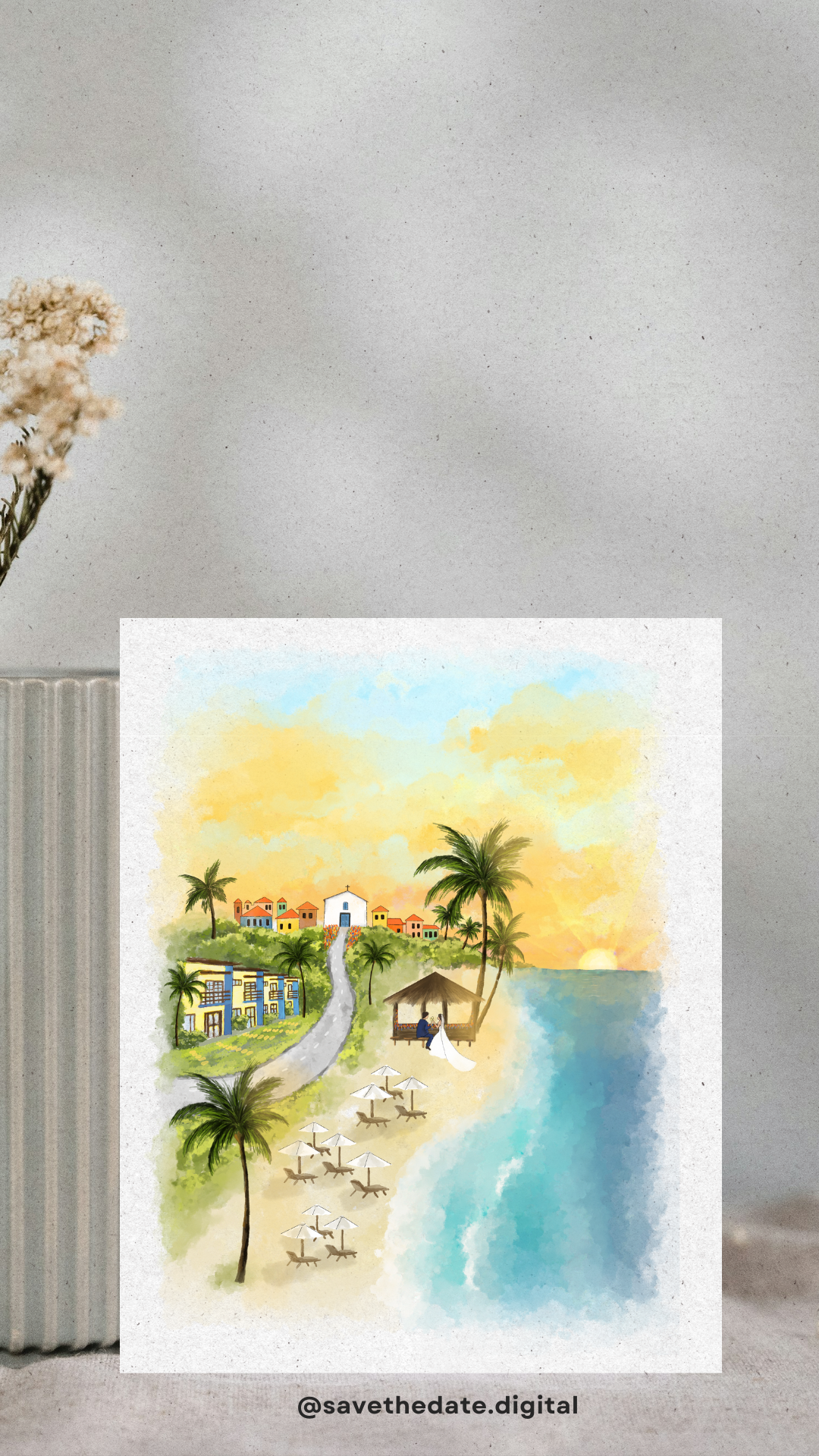 Aquarela / Ilustração Save The Date