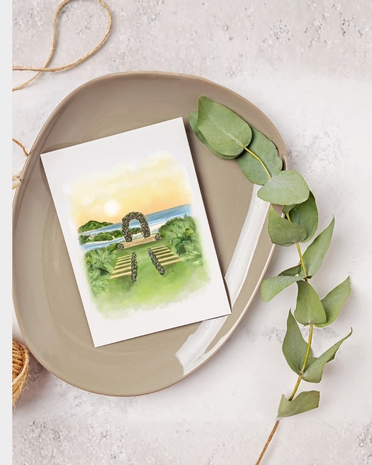 Save the Date personalizado — cerimônia ilustrada em aquarela